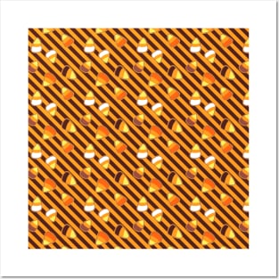 Candy Corn Striped Pattern Posters and Art